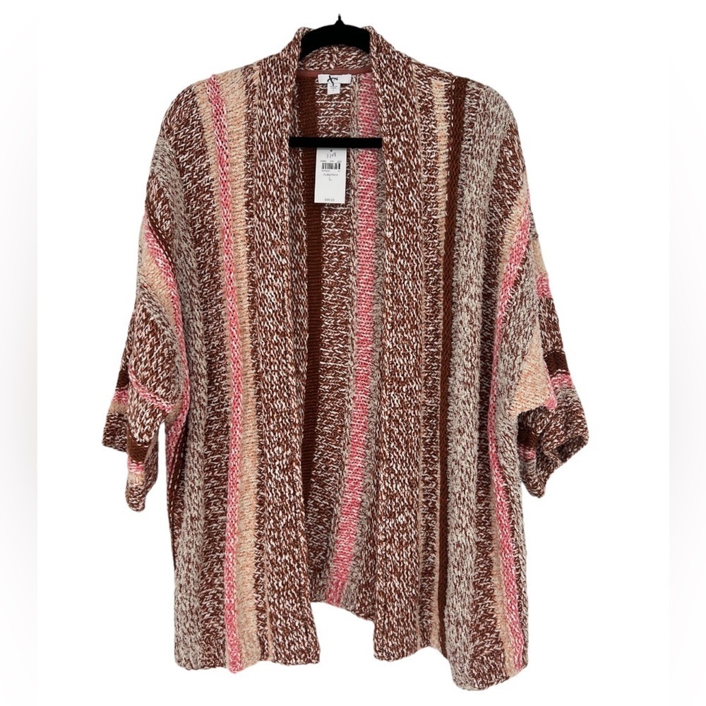 J Jill NWT Dolman‎  Nubby Cardigan Sweater Size L